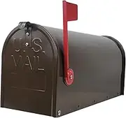 JISADER Metal Mailbox for Outside, Weather Resistant, Outdoor Decorative Post Mount Mailbox Metal Drop Box