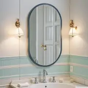 20X30 Black Oval Mirror, Bathroom Mirrors for over Sink, Pill Shaped Mirror, Met