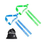 Trained 10 Man Flag Football Set & eBook (Green & Blue Pop Flags)