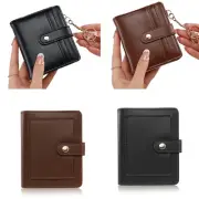 Women s Wallet with Keychain Zippered Coin Pocket and Clear Window Bifold Purse