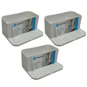 Pack of 3 iDesign Recycled Plastic Sink Caddy w/ Tray 4.72”L x 6”W x 2.8”H White