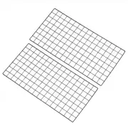 31.5"x16" Wire Grid Panel 2 Pcs Wall Grid Decorative Board Photo Display Black