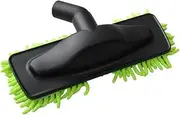 [EZ SPARES] 1 1/4" 32mm Universal Hard Floor Washable Sweeper Microfiber Chenille Dust Mop Brush Head Fit All Vacuum Brands Vacuum Mophead Nozzle with Green Microfiber Dust Fringe