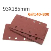 Sanding Paper Hook and Loop Sand Sheet 93x185mm Punched 8 Holes Fit Sander