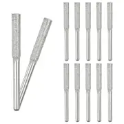 12-Pack 5/32 Inch Titanium Plated Diamond Chainsaw Sharpener [3mm Silver]