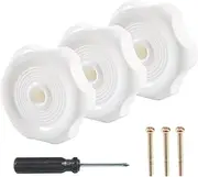 Window Knob Handle for RV and Vent Maintenance with Screw for Campers, White 3Pcs