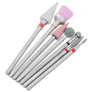 Diamond Ceramic Nylon Rubber Stone Burr 7pcs Rotary Tool Bit 2.35mm Shank Set 17
