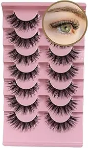 Eyelashes Premium False Eyelashes Wispy Lashes Curl C Eyelashes Natural Look Lashes 7 Pairs Thickness 0.07mm Handmade false eyelash hair 3D Faux Mink Lashes.
