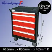 5 Drawer Heavy Duty Steel Mobile Toolbox Garage Workshop Tool Cart Trolley