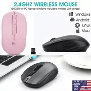 Wireless Optical Mini Mouse Mice & USB Receiver for PC Laptop Computer Mac USA