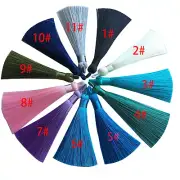 75mm soft Fringe Tassel Sewing Decor Hanging Craft Pendant bookmark Trim 2pcs