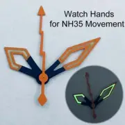C3 Green Luminous Watch Hands Fit For NH35 Movement Modified Second Hand 12MM