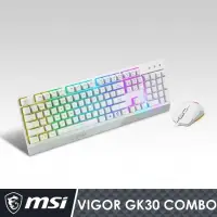 在飛比找PChome24h購物優惠-限時促銷 MSI微星Vigor GK30 Combo電競鍵盤