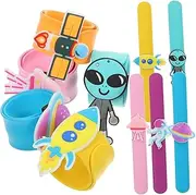 Milisten 10pcs Slap Bracelets for Adults Random Styles Slap Wristbands Fun Party Favors Safe and for Birthdays and Celebrations