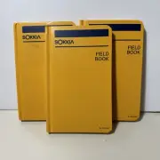 3 NEW Sokkia 815260 Field Book Set of 3 Books Yellow Books