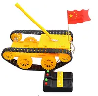 在飛比找樂天市場購物網優惠-手工拼裝 遙控坦克車 科技小制作遙控車 兒童節禮物男孩 創意