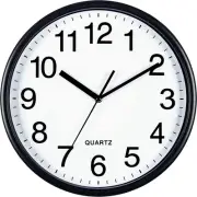 Bernhard Products Black Wall Clock, Large 13" Silent