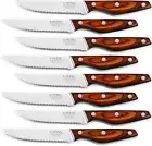Professional 8-Piece German High Carbon Stainless Steel Steak Knife Set, Premium