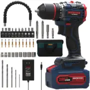 20V Cordless Drill Set, Brushless Power Drill Set with 3.0Ah Battery and Char...