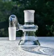 MINI 14mm Ash Catcher 90° Glass Water Pipe Bong Bubbler Hookah Pyrex Attachment