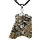 Meteorite pendant,Pallasite Meteorite specimen,Brenham QB316