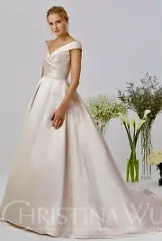 NWT Christina Wu Exclusive Private Label Wedding Gown Vintage Rose Size 12