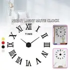 Office Room Home Decor Acrylic Sticker Wall Clock Mirror Surface Wall Sticker