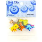 6 Pack Dress It Up Embellishments-Dino-Mite DIUBTN-7675