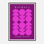 Galrie Bauhaus Geometric Art Print Modern Abstract Poster for Contemporary Spaces, Black Frame, A2 42 x 60cm (16 x 24inch)