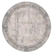 Envy Ultramodern Luxury Textured Round Rug - 433 Grey