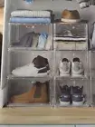 clear stackable shoe boxes