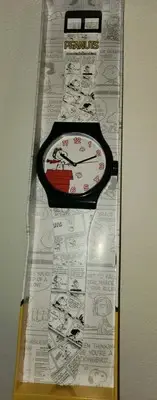 Peanuts Snoopy Flying Ace Comic Strip 36” Wristwatch Wall Clock SHIPS NOW