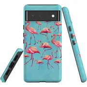 For Google Pixel 6 Case, Shielding Back Cover,Flamingoes
