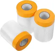 OSALADI 3 Roll Dust Protective Film Easy Clean Pe Fabric Car Auto Body Paint Protection Masking Tape Versatile Furniture Wardrobe Covering