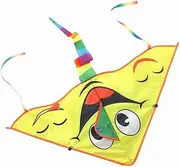 Kid Triangle Shape Cartoon Kite Classic Cloth Toy for Family Outdoor Play Seaside Grassland - Smile Pattern Kite [Material: Cloth, : HD Heat Printing]