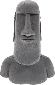 Alipis Easter Island Head Moai Statue Resin Mini Moai Figurine Garden Sculpture Funny Desktop Ornaments Easter Party Supplies for Lawn