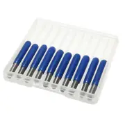 10pcs Carbide PCB Engraving Bits CNC Router Tool 30/45/60 degrees 0.1mm