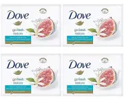 4x DOVE Go Fresh Restore Beauty Cream Bar Twin bar 90g (8 Bars Total)