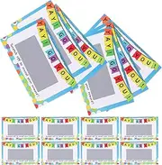BESTonZON 2sets Fun Birthday Cards Set Blank Scratch Off Cards Stickers for Boys and Girls 100pcs*2