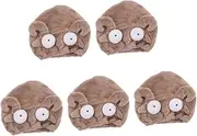 5pcs Coral Fleece Dry Hair Hat Shower Cap Cute Women Drying Towel Hair Drying Towel Hair Dry Towel Wrap Fast Drying Quick Drying Hair Towel Wrap Hair Drying Cap Hair Dryer Cap