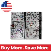 6 Sheets Mini Temporary Tattoo Stickers – Flowers, Birds, Feathers & Animals