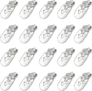 Car T10 12V 5W 168 194 W5W Halogen Light Bulb Instrument Cluster Gauge Dash Lamp Reading Lights, 20 Pack Warm White