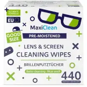 440 Pack Lens Wipes for Eyeglasses Pre-Moistened Individually Wrapped Streak-...