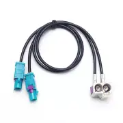 Radio Adapter cable Twin FAKRA white jack to Double Fakra "Z" 50cm for VW RCD510