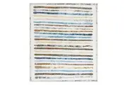 Marlow Floor Rug 200x230cm Plush Short Pile Stripe