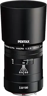 Ricoh 20320 HD PENTAX-D FA Macro 100mm F2.8ED AW Black Telephoto Macro Lens (Full Size Compatible), High Drawing Performance, Equal Times Macro, Beautiful Bokeh, Circular Aperture, Dustproof,