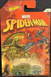 Hot Wheels 2016 Marvel Spider Man Scorpion Jaded 4/6 Green Diecast Model Car New