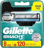 Gillette Mach3 Men's Razor Blade Refill Cartridges, 8 Pack