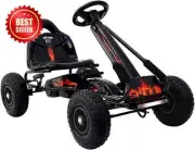 NEW Kids Ride on Car, Large Pedal Go Kart Cars Crazy Racing Toy Quad Bike Steel