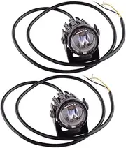 Turn Signal Indicator 2Pcs Universal Spot Light Headlight Driving Fog Lamp Dual Color for 12V 24V Motorcycle ATV Dirt Bike 6000K+3000K High/Low Beam